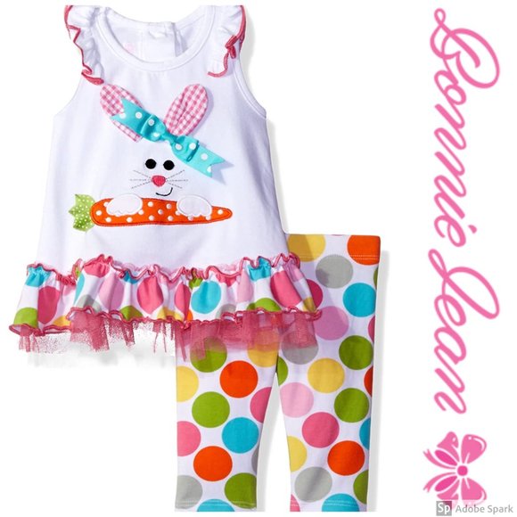 Bonnie Baby Girl Legging Set Summer Outfit Clothes Lot NWT 6-9 Mo NWT - Picture 3 of 12